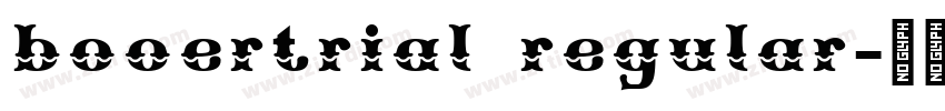 booertrial regular字体转换